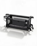 Heavy Duty Tractor Tool Box, 24x10x10 Inch Lockable Basket Attachment with Hooks and Ratchet Strap U731771