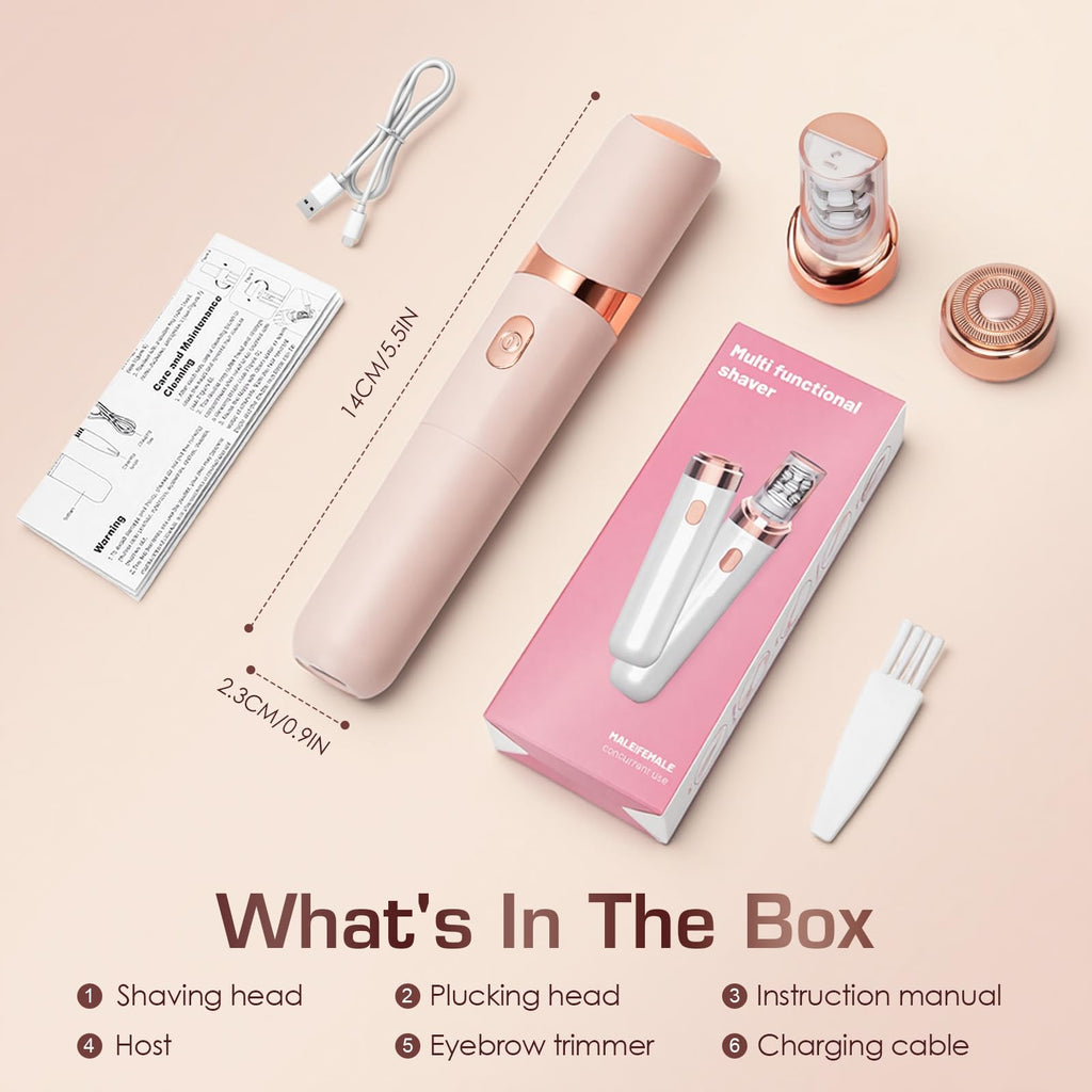 Women 2-in-1 Rechargeable Electric Shaver (Pink) N134
