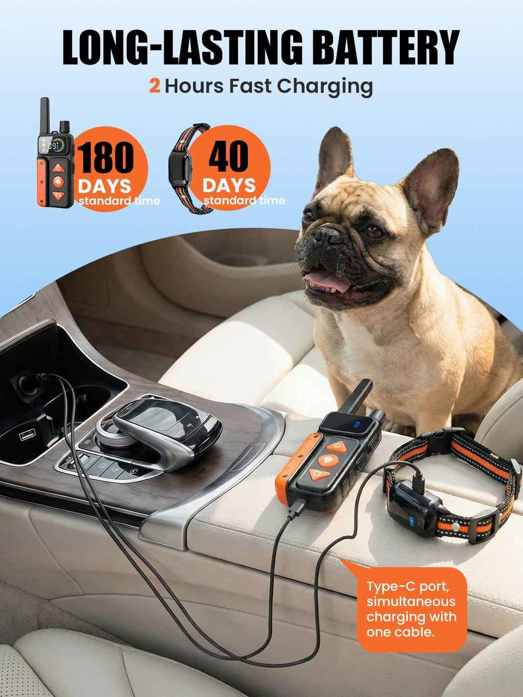 2-in-1 Dog Bark Collar & Shock Collar, IPX7 Waterproof E Collars with AI Anti-Bark/Beep/Vibration/Shock/no Shock for Small Medium Large Dog(5-120Lbs), Dog Training Collar with 3300FT Remote A4492