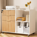 3 Drawer Fluted Mobile Filing Cabinet with Lock T4563