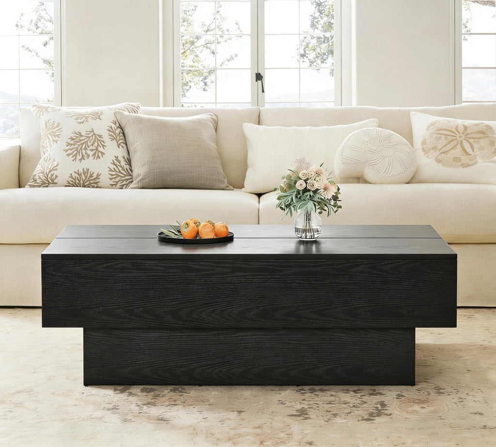Black Rectangle Coffee Table Y80647