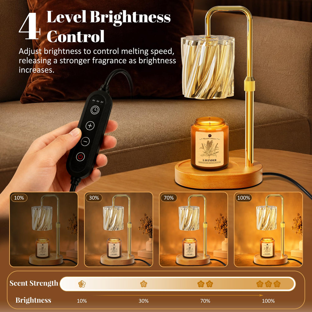 Candle Warmer Lamp Set with Scented Jar Candle & Timer N8117