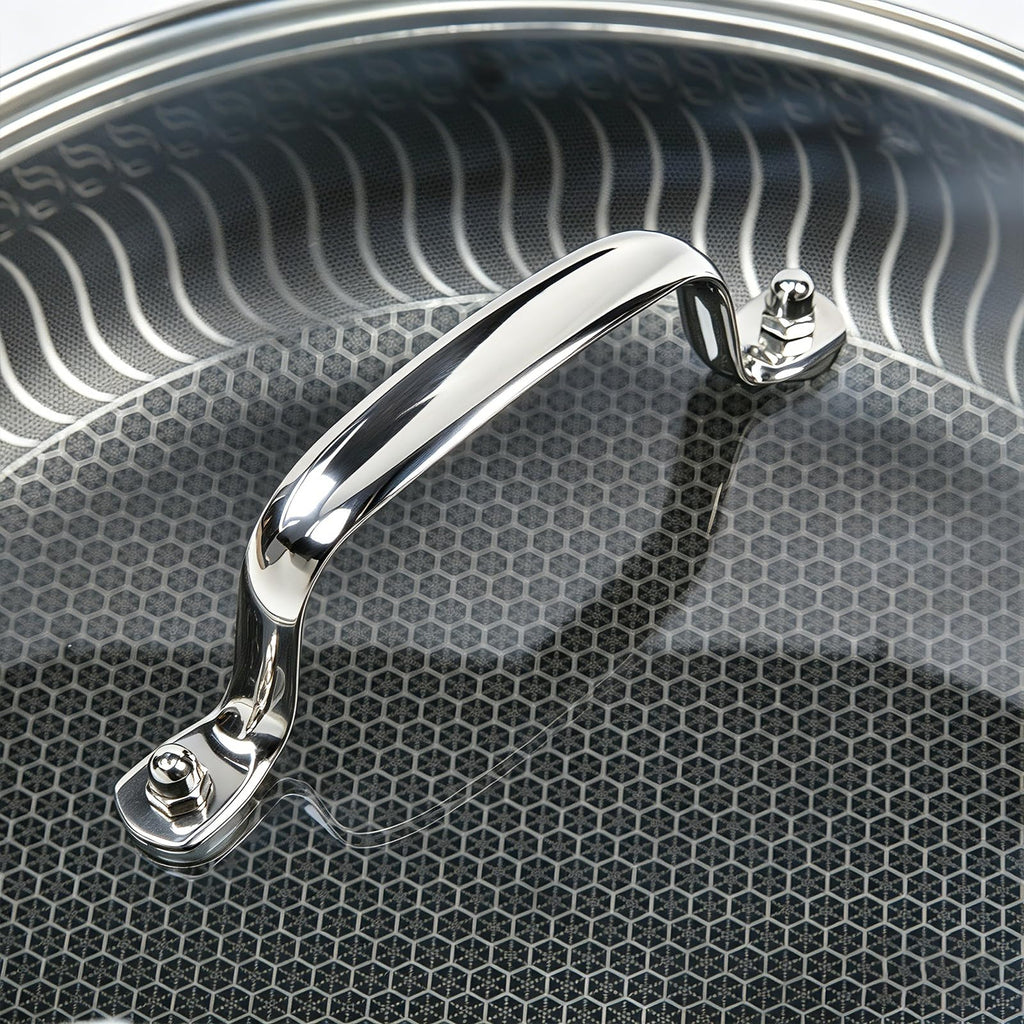 11 IN Glass Lid with Stainless Steel Handle W510758