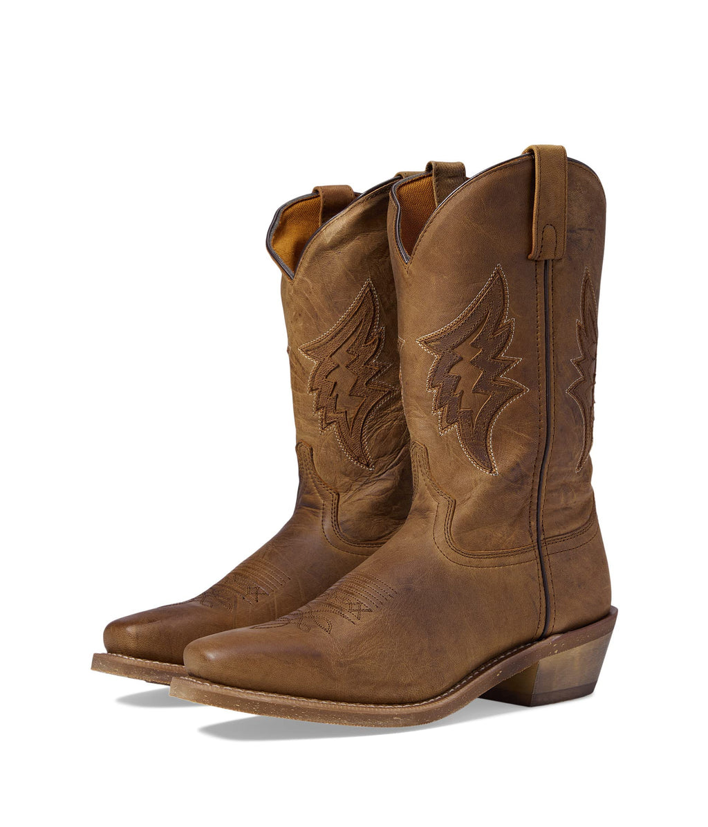Brown Mid Calf Pull On Boots I5714