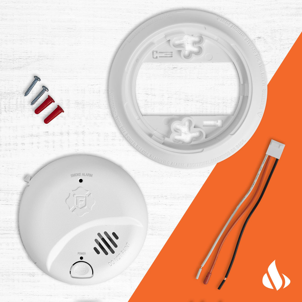 Hardwire Smoke Alarm with 10-Year Battery Backup I18463