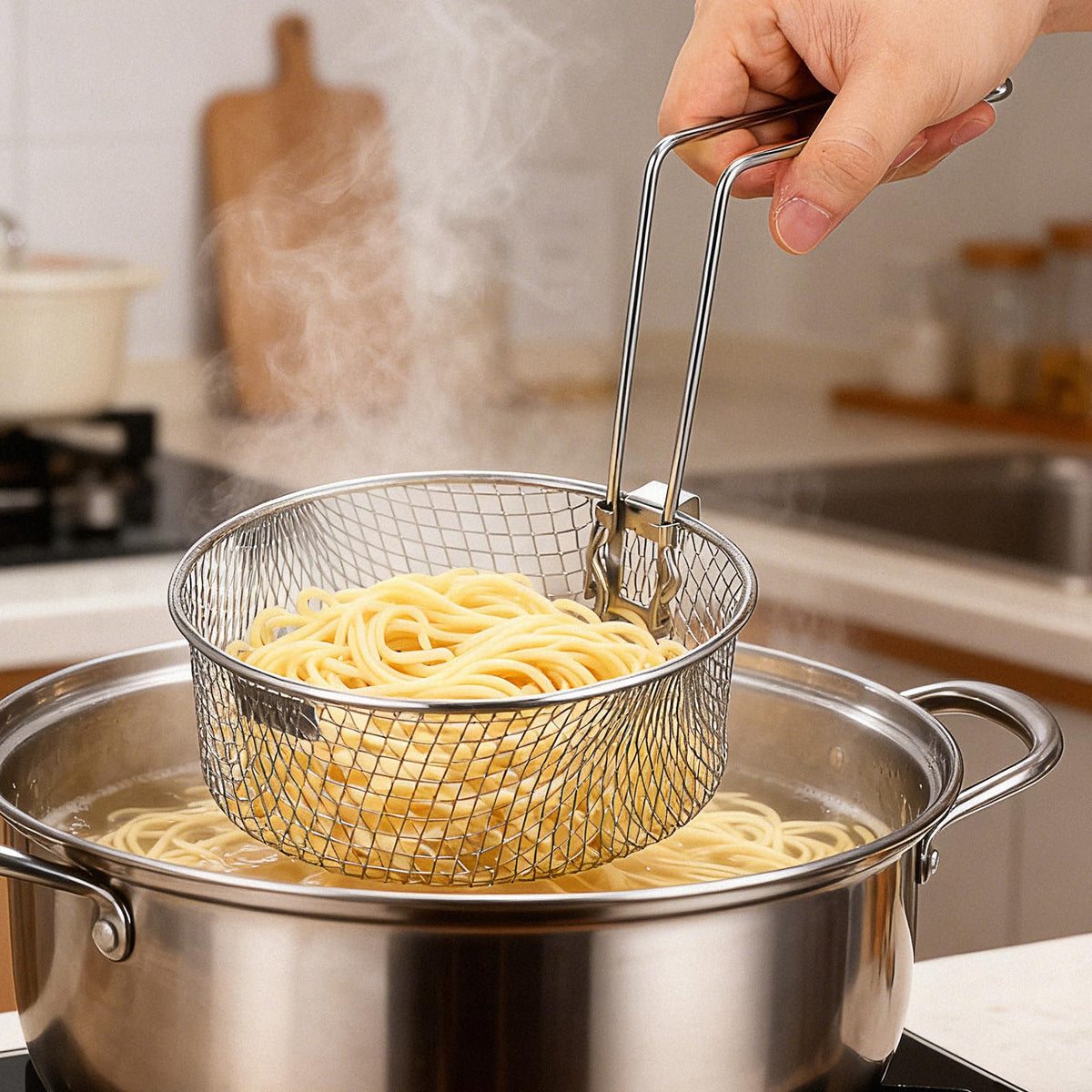 Deep Fryer Basket with Handle Y395