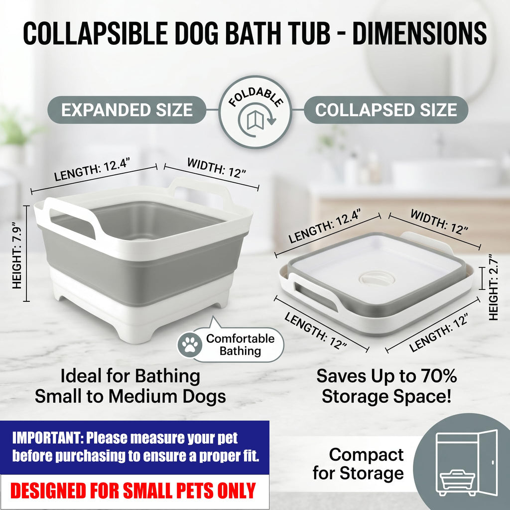9L Collapsible Small Puppy Kitten Bath Tub M1277