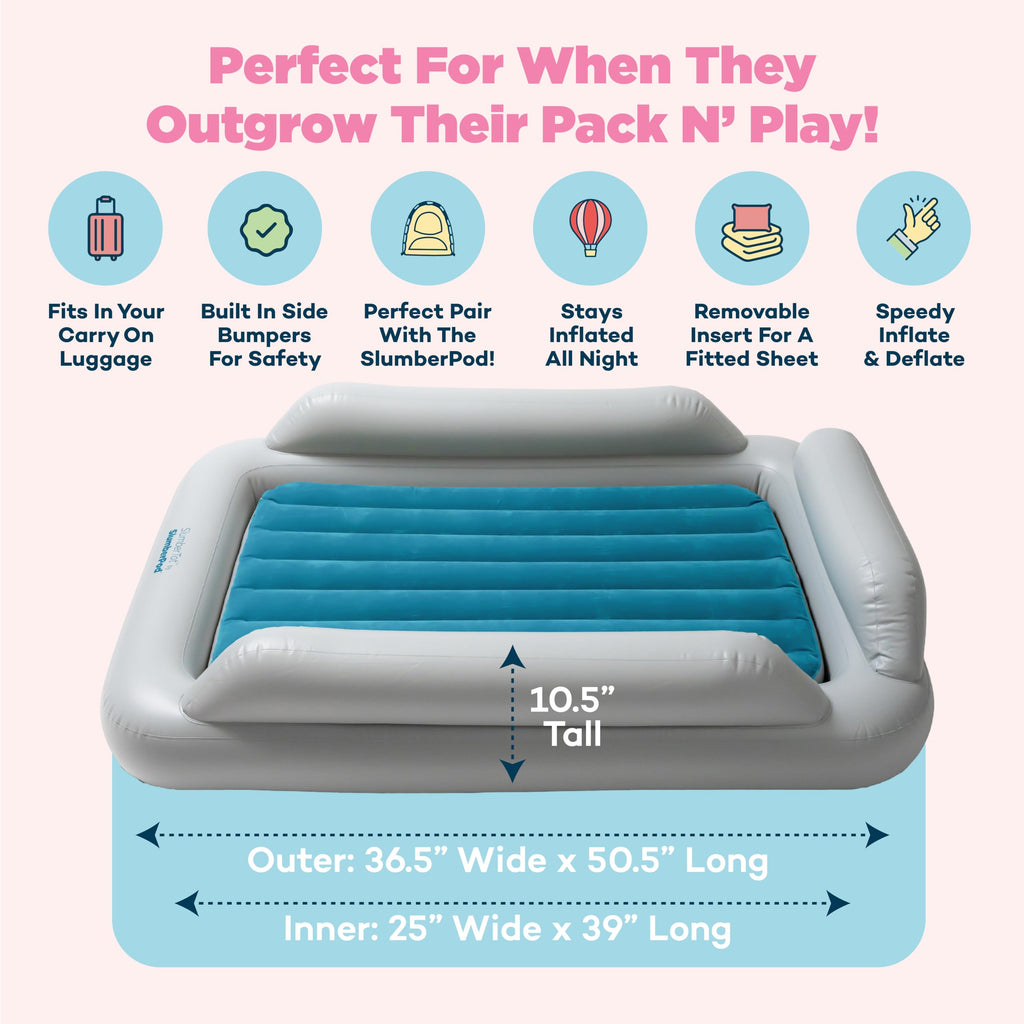 Inflatable Toddler Travel Bed with Safety Bumpers T80463
