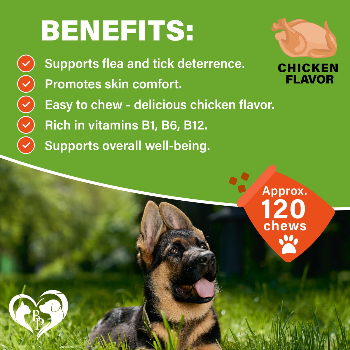 Chewable Flea and Tick Prevention Pills for Dogs M533