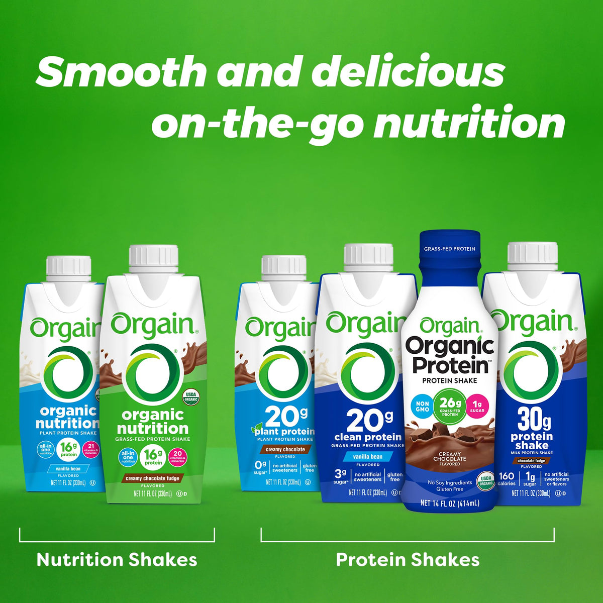Organic Creamy Chocolate Fudge Shake 12 Pack H7092