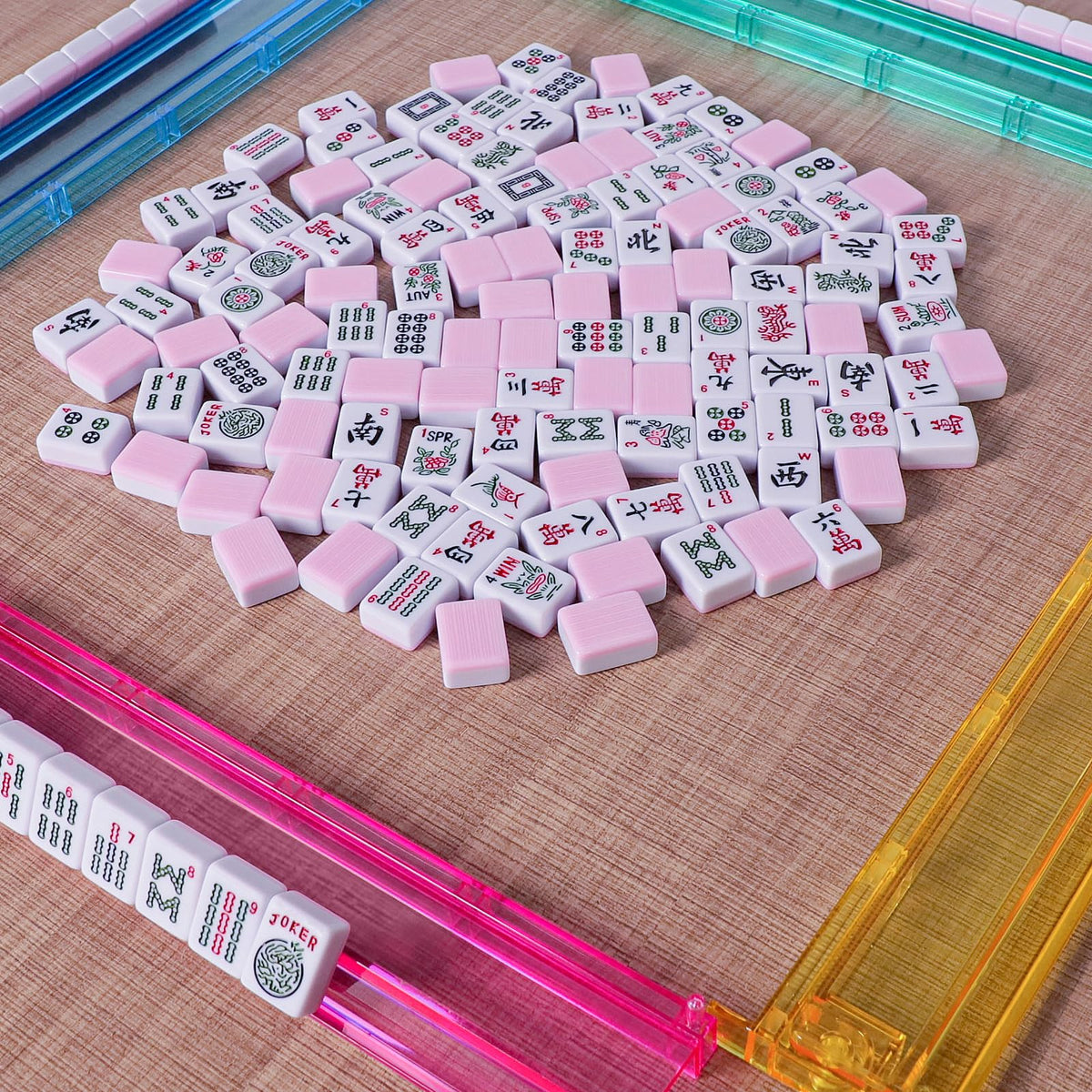 American Mahjong Game Set 166 Pink Tiles N9318