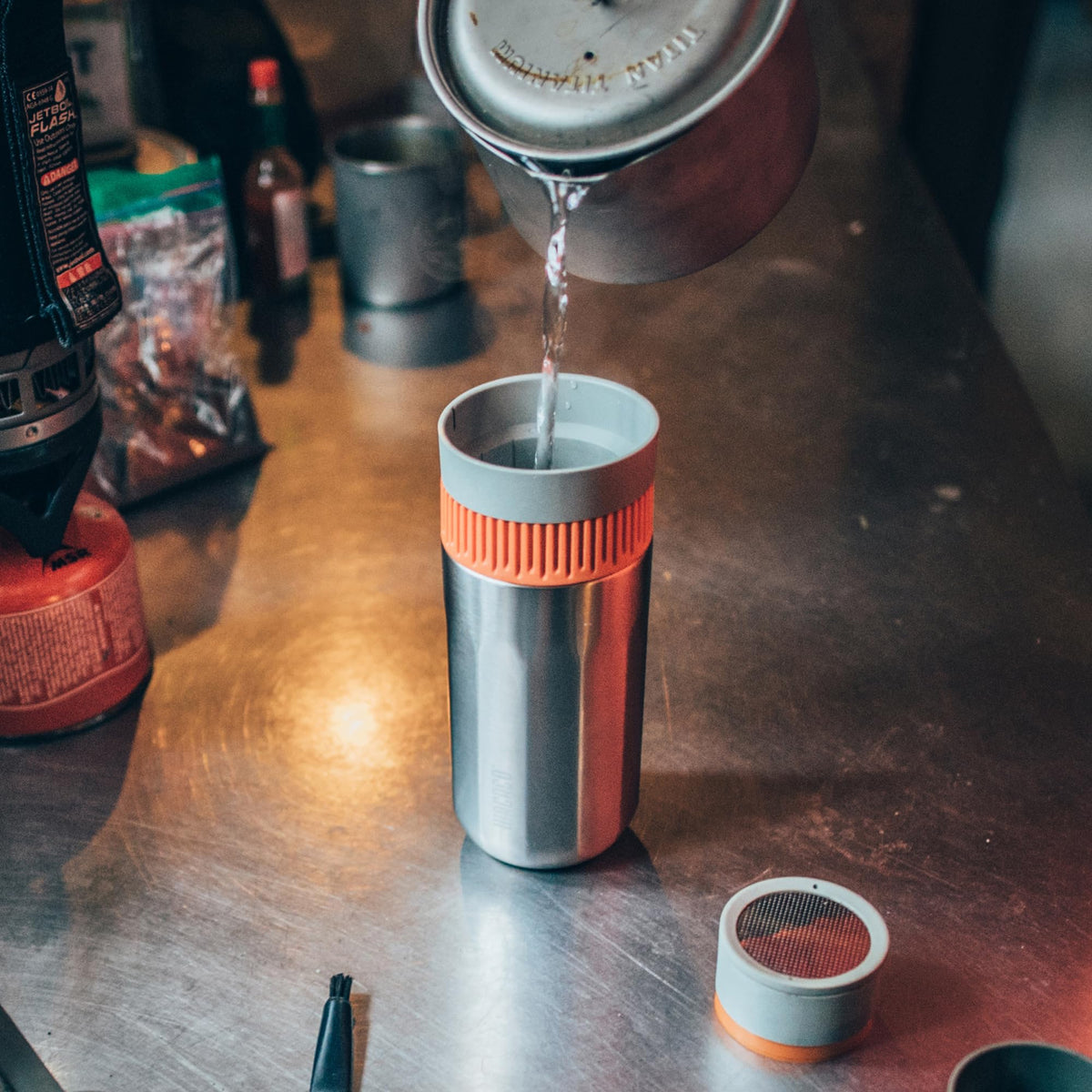 Portable Coffee Maker and Insulated Travel Mug, 10 fl oz V505