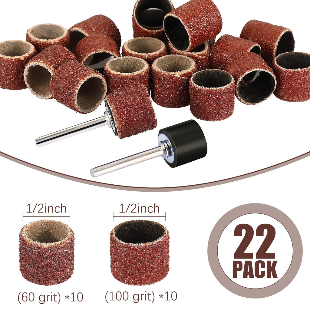 22 Pcs Dog Nail Grinder Bands 60 and 100 Grit X8246