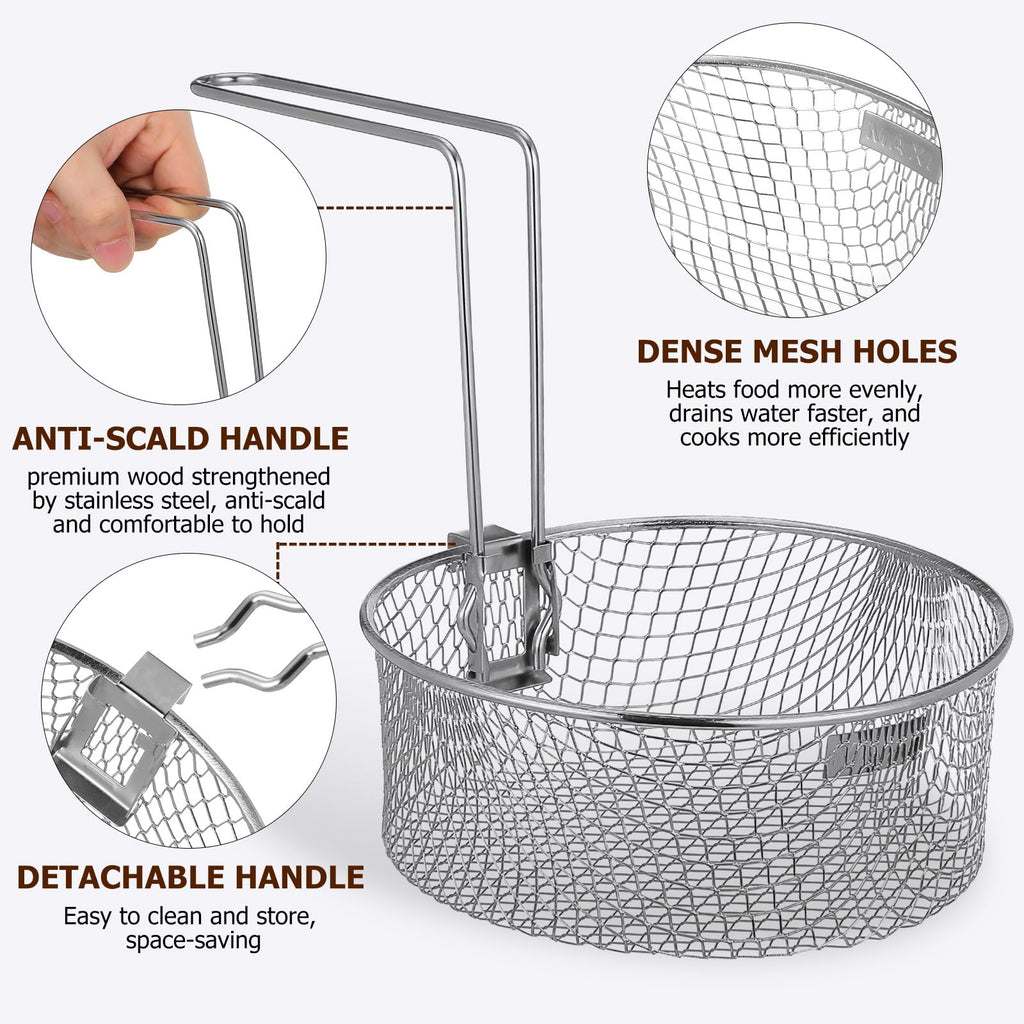 Deep Fryer Basket with Handle Y395