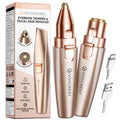2 in 1 Rechargeable Eyebrow & Facial Trimmer with LED Light O93273