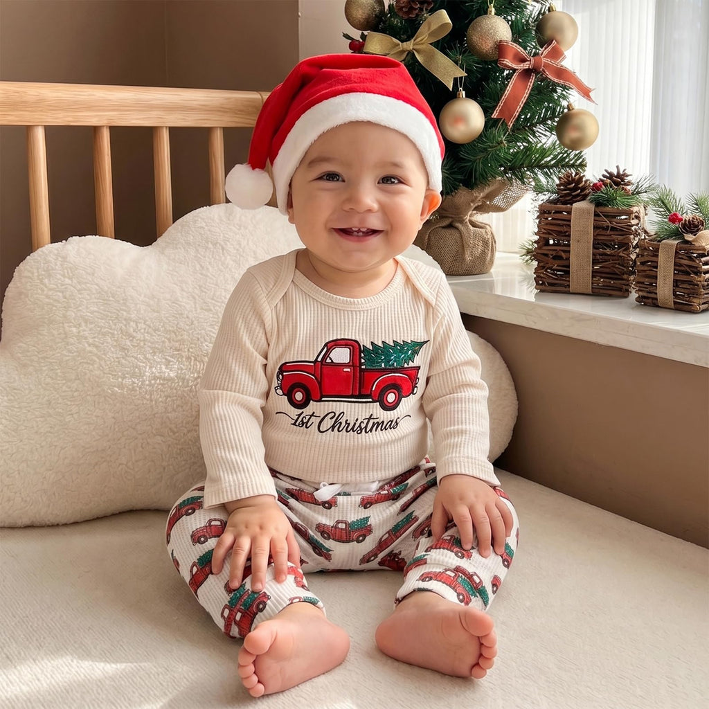Christmas Baby Boy Outfit Romper Pants Hat X600798