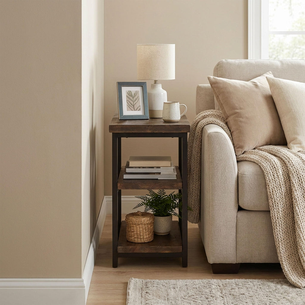 Solid Wood 3-Tier End Table E1622