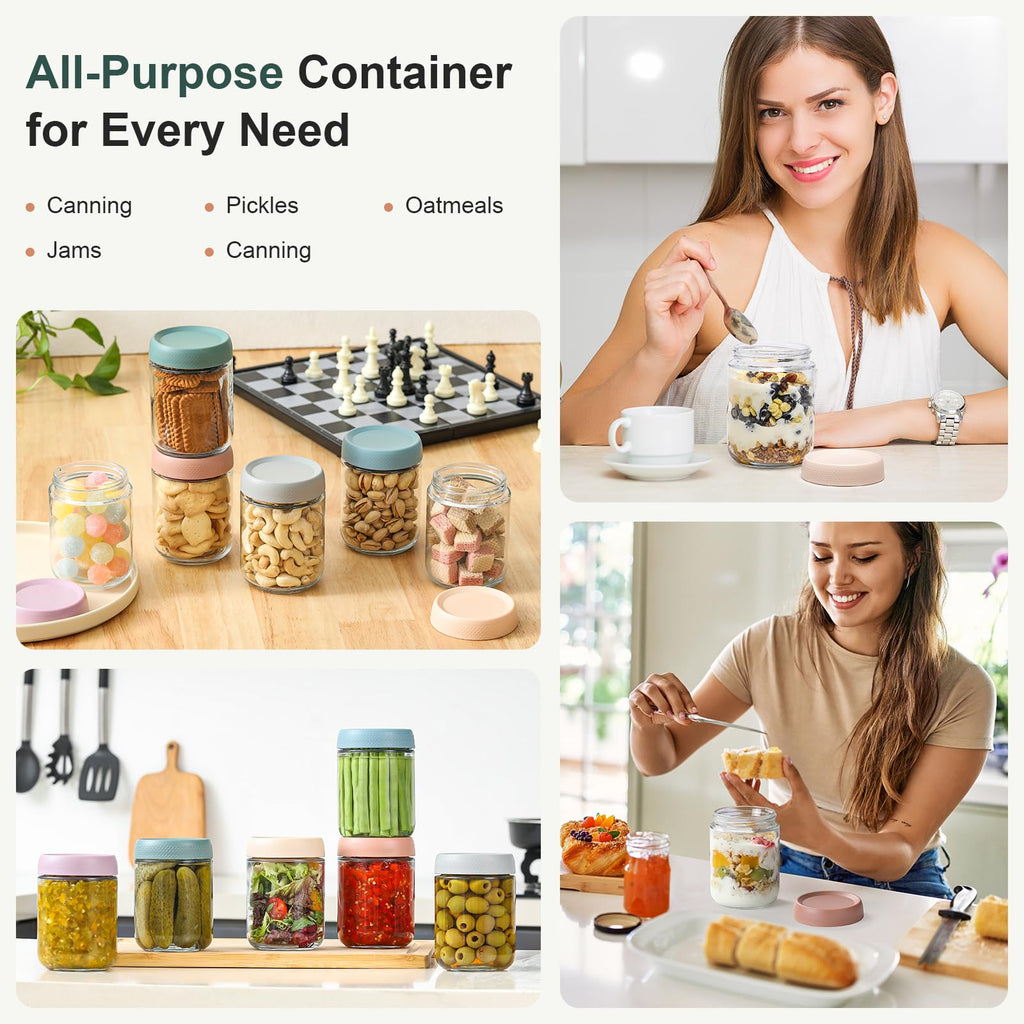 16oz Glass Jars with Airtight Lids R282