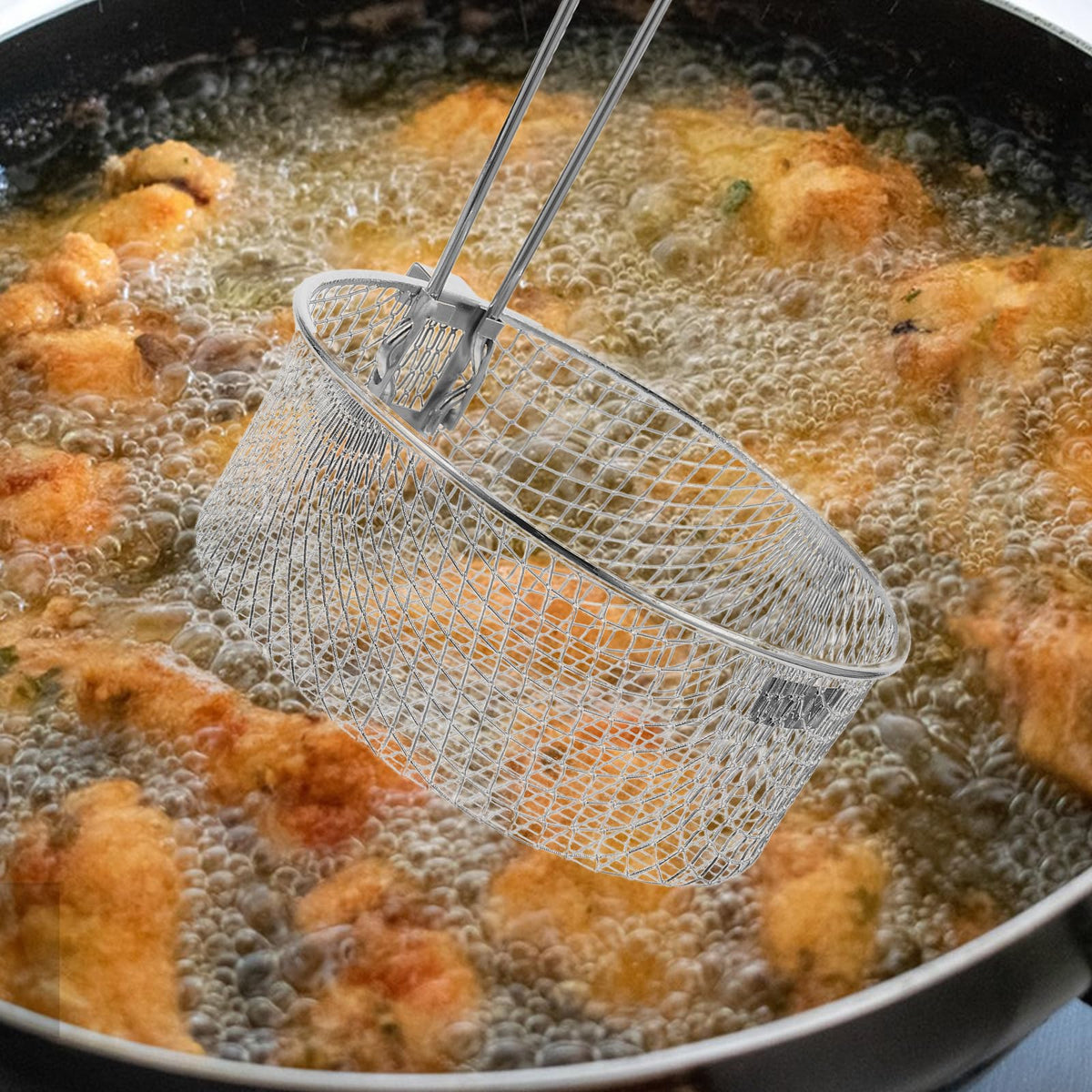 Deep Fryer Basket with Handle Y395