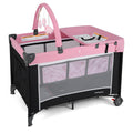 3 in 1 Pink Pack and Play Baby Crib Bassinet B836167