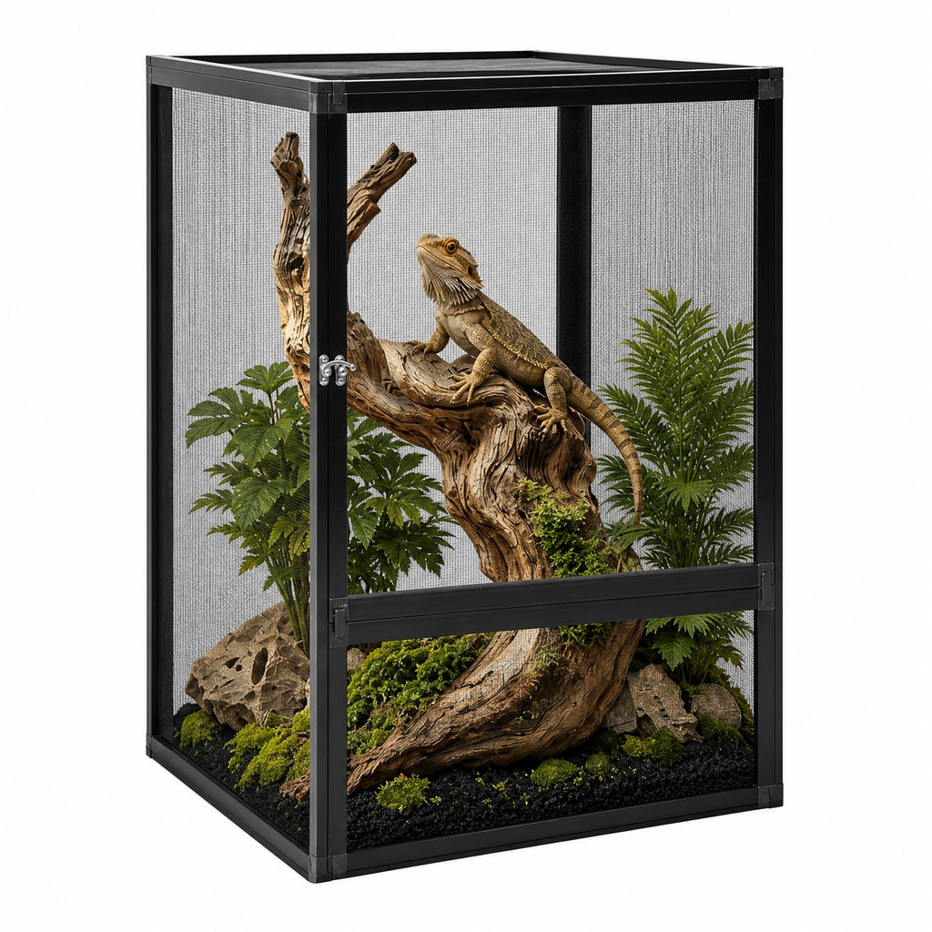 Aluminum Reptile Terrarium Enclosure with Locking Latches W33121