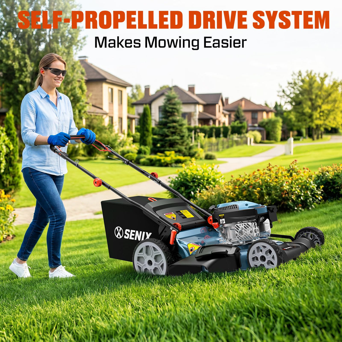 22" 3-in-1 Self Propelled Gas Lawn Mower Z51782