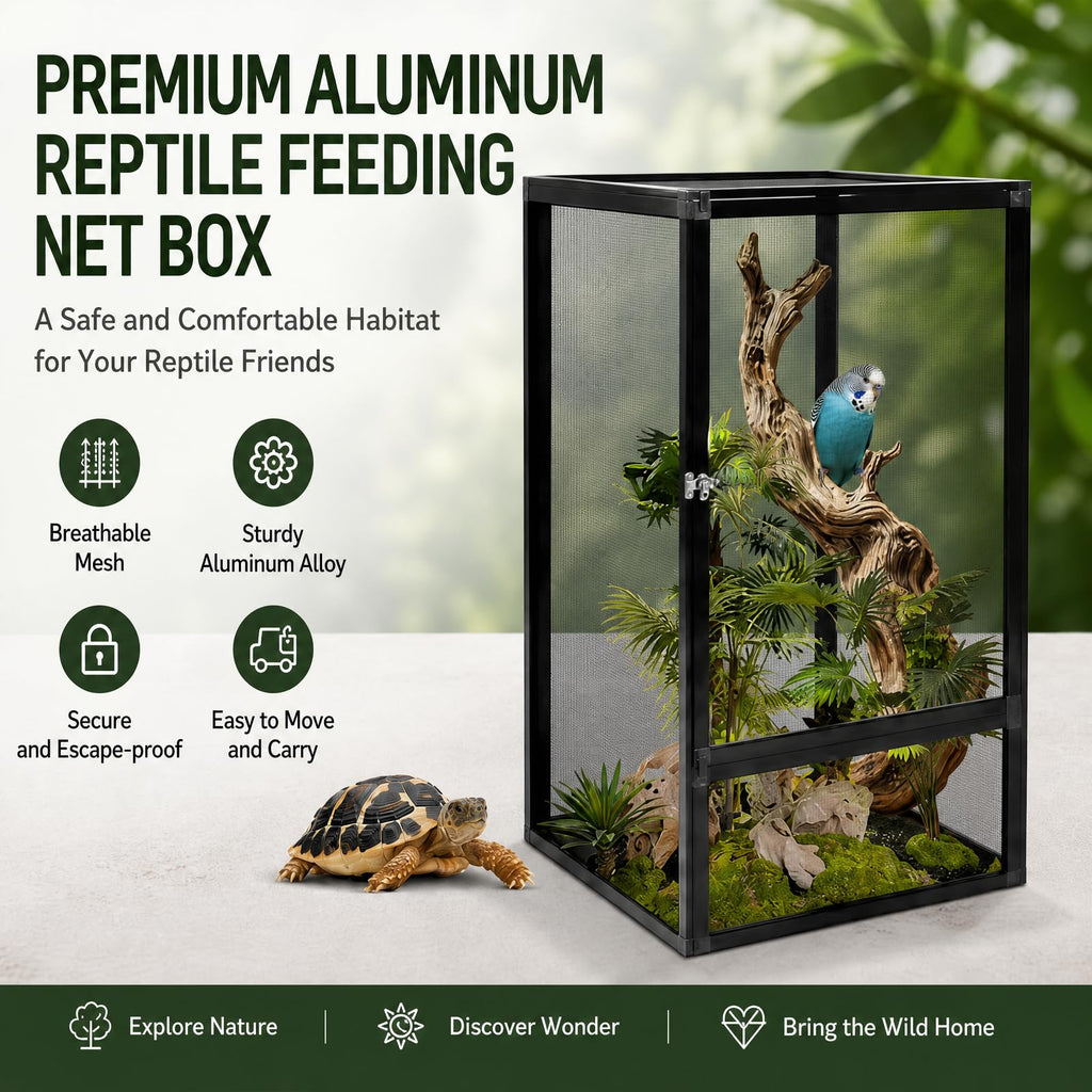 Aluminum Reptile Terrarium Enclosure with Locking Latches W33121