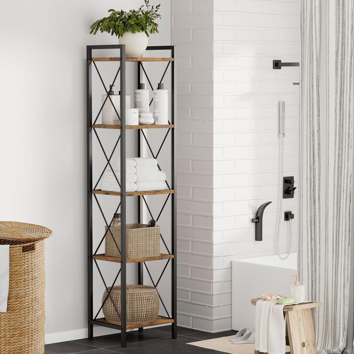 5 Tier Metal Bookshelf E972135