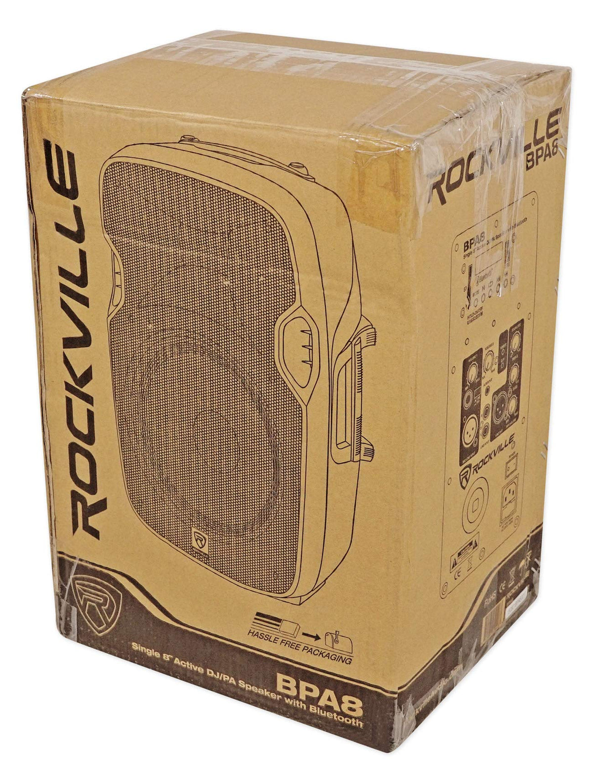 8" Powered DJ PA Speaker 2-Pack with Stands Q973