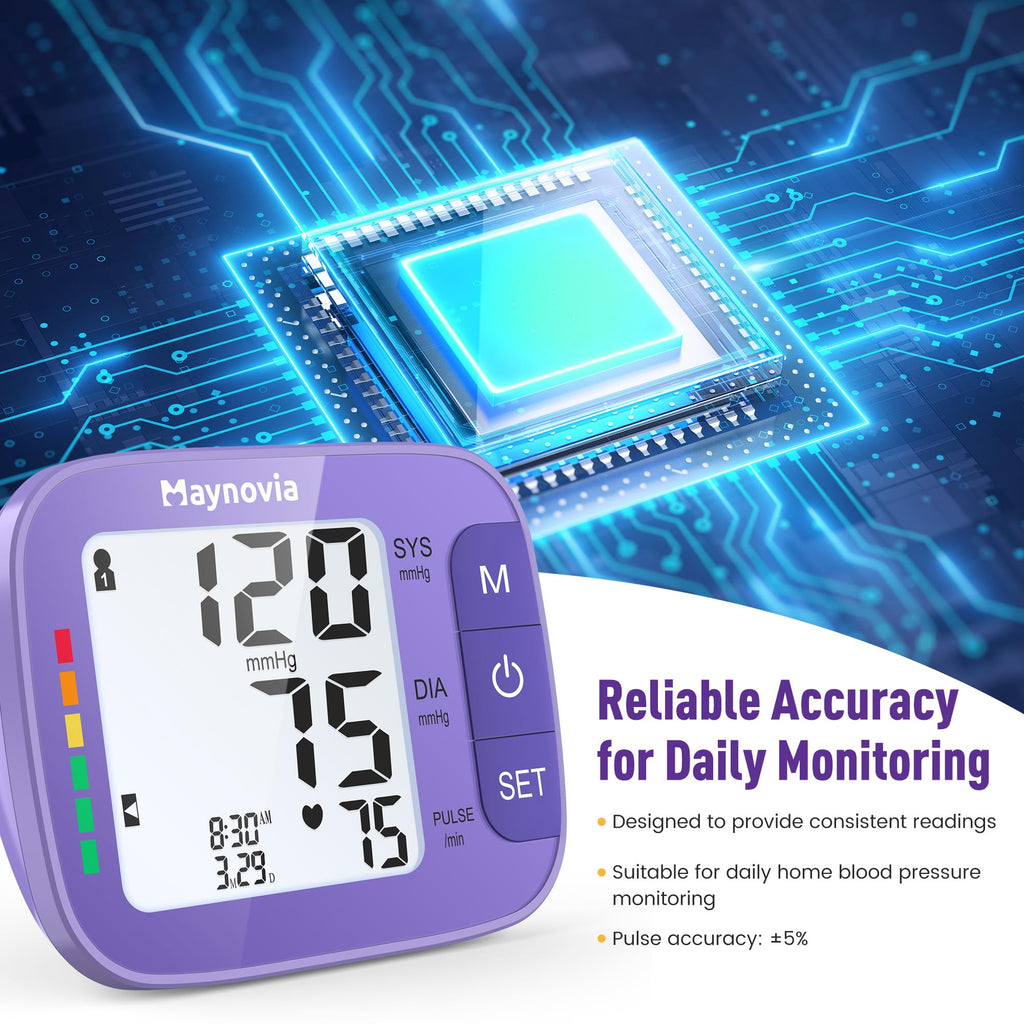 Upper Arm Blood Pressure Monitor 8.6-16.5 in Cuff Purple N420766