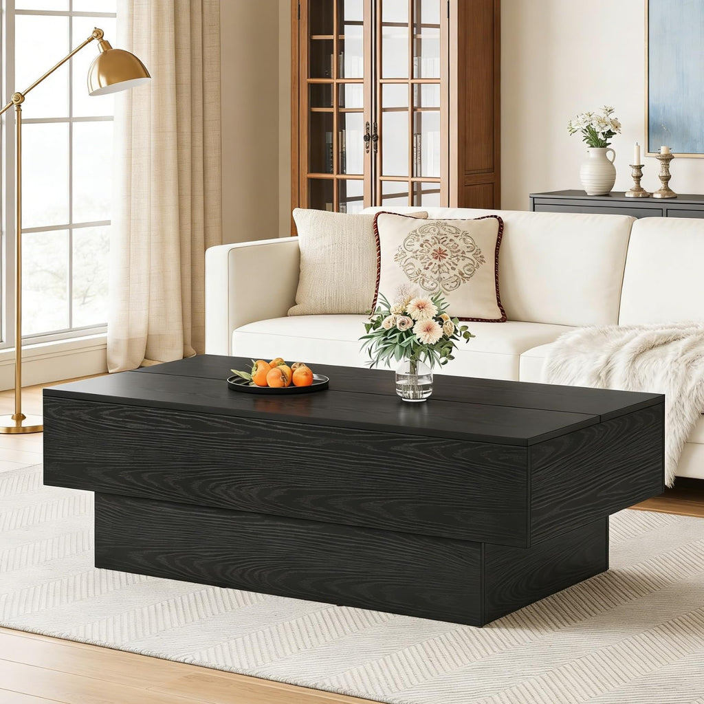 Black Rectangle Coffee Table Y80647