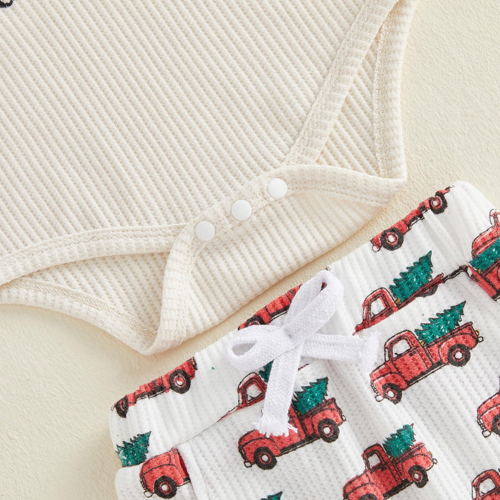 Christmas Baby Boy Outfit Romper Pants Hat X600798