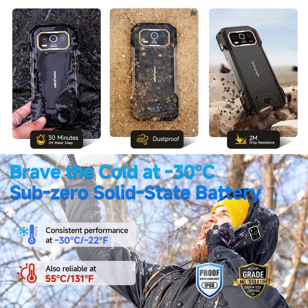Rugged Smartphone Unlocked 64MP Night Vision 50MP Ultra-Wide Camera Z65627