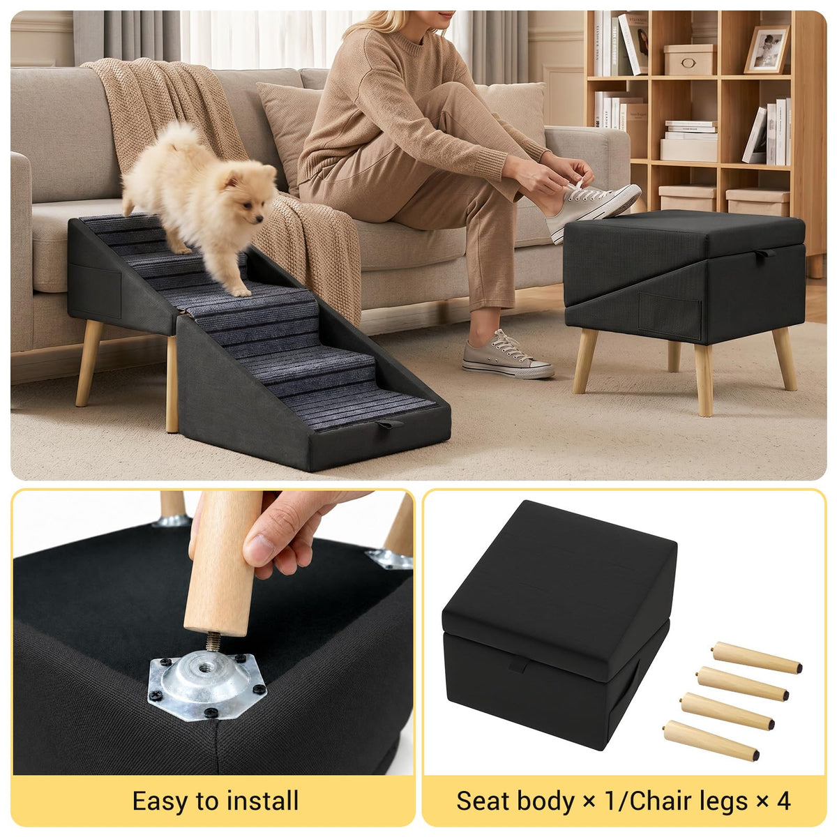 2-in-1 Dog Stairs U3570
