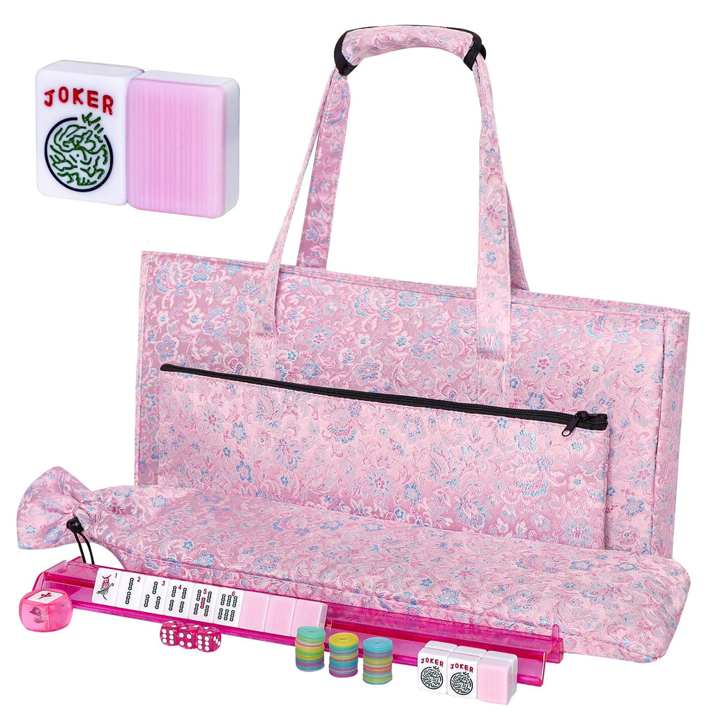 American Mahjong Game Set 166 Pink Tiles N9318