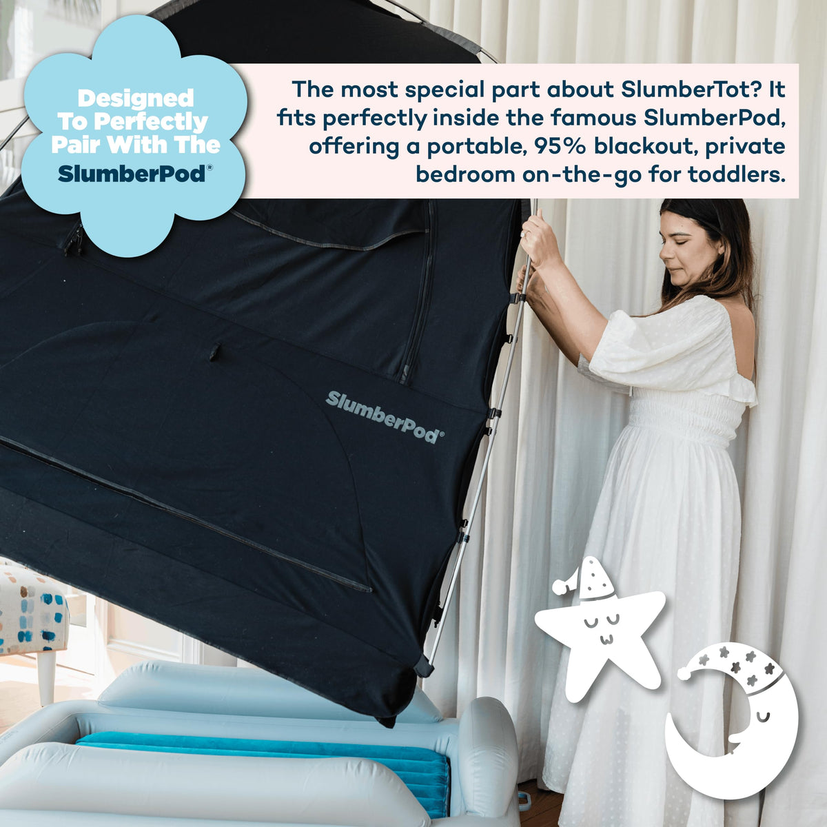 Inflatable Toddler Travel Bed with Safety Bumpers T80463