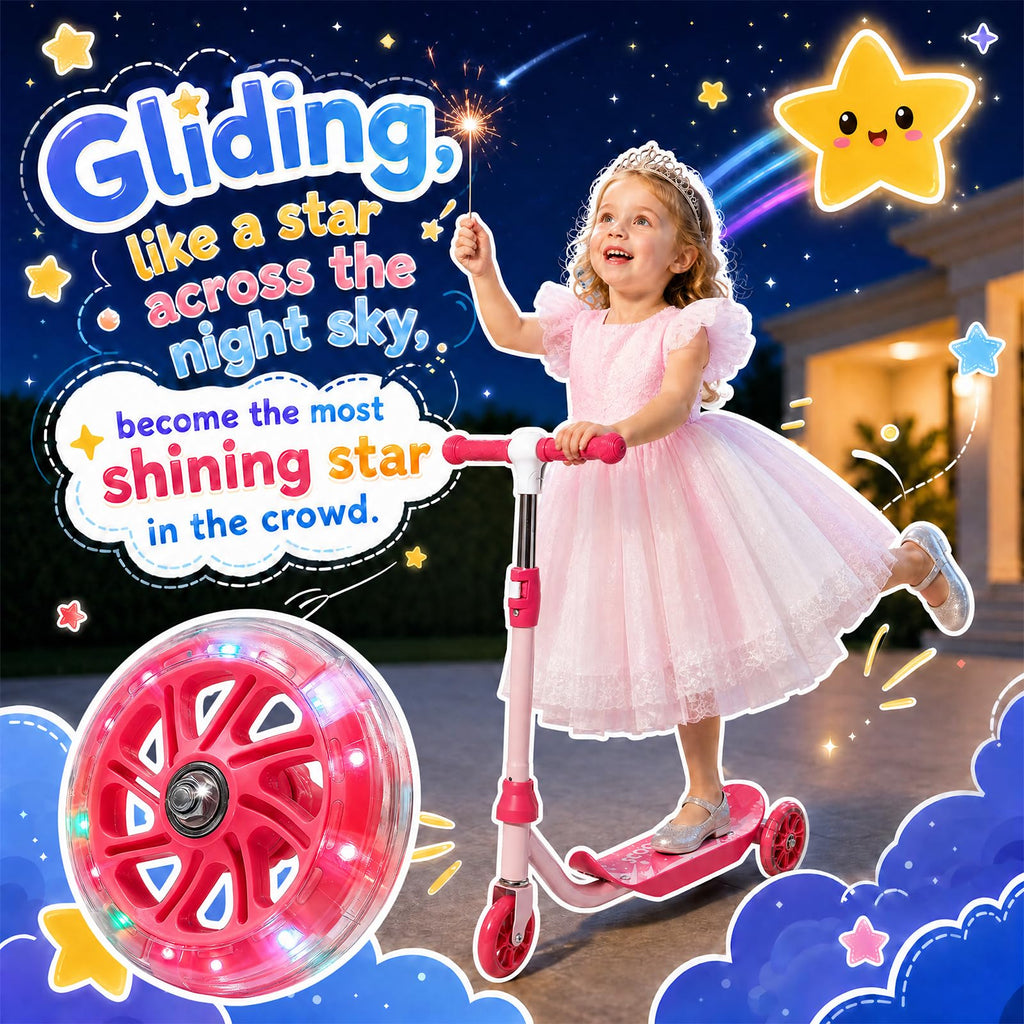 3 Wheel Kids Scooter with LED Light-Up Wheels E75380