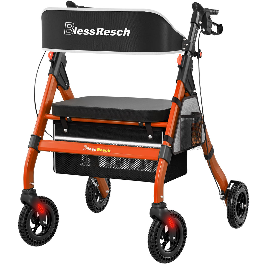 Foldable Heavy-Duty Rollator Walkers with Seat C54364