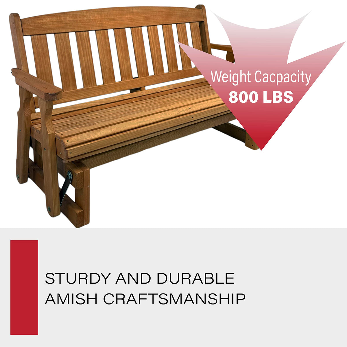 Heavy Duty Pressure Treated Porch Glider E1723