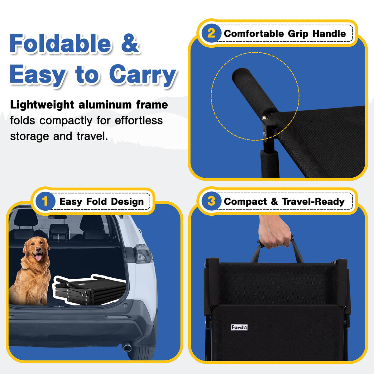 Foldable Non-Slip Dog Stairs S4330