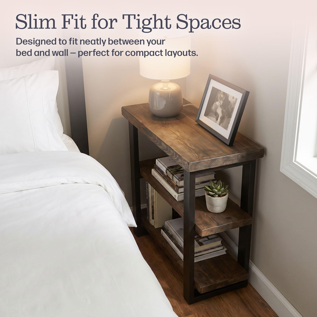 Solid Wood 3-Tier End Table E1622