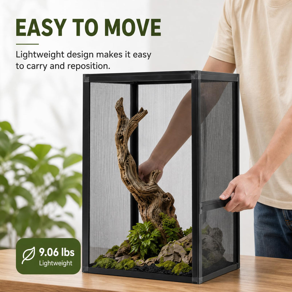 Aluminum Reptile Terrarium Enclosure with Locking Latches W33121