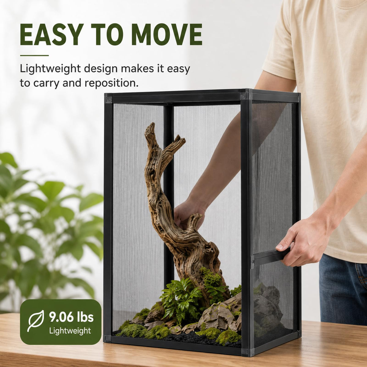 Aluminum Reptile Terrarium Enclosure with Locking Latches W33121