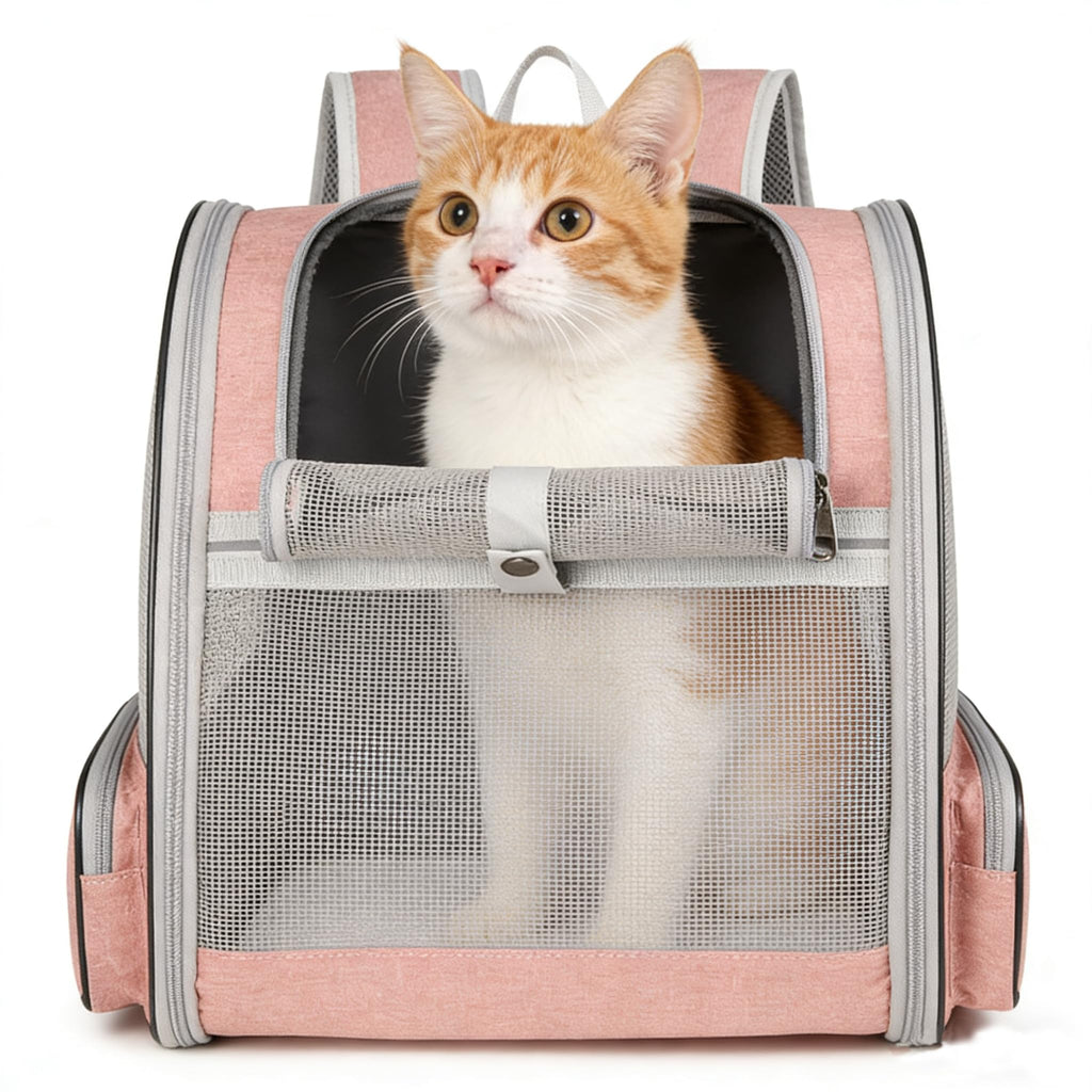 Ventilated Pink Carrier Backpack for Small Pets K447