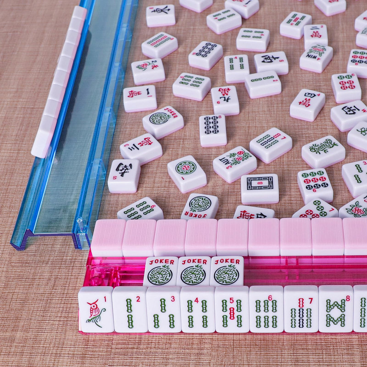 American Mahjong Game Set 166 Pink Tiles N9318