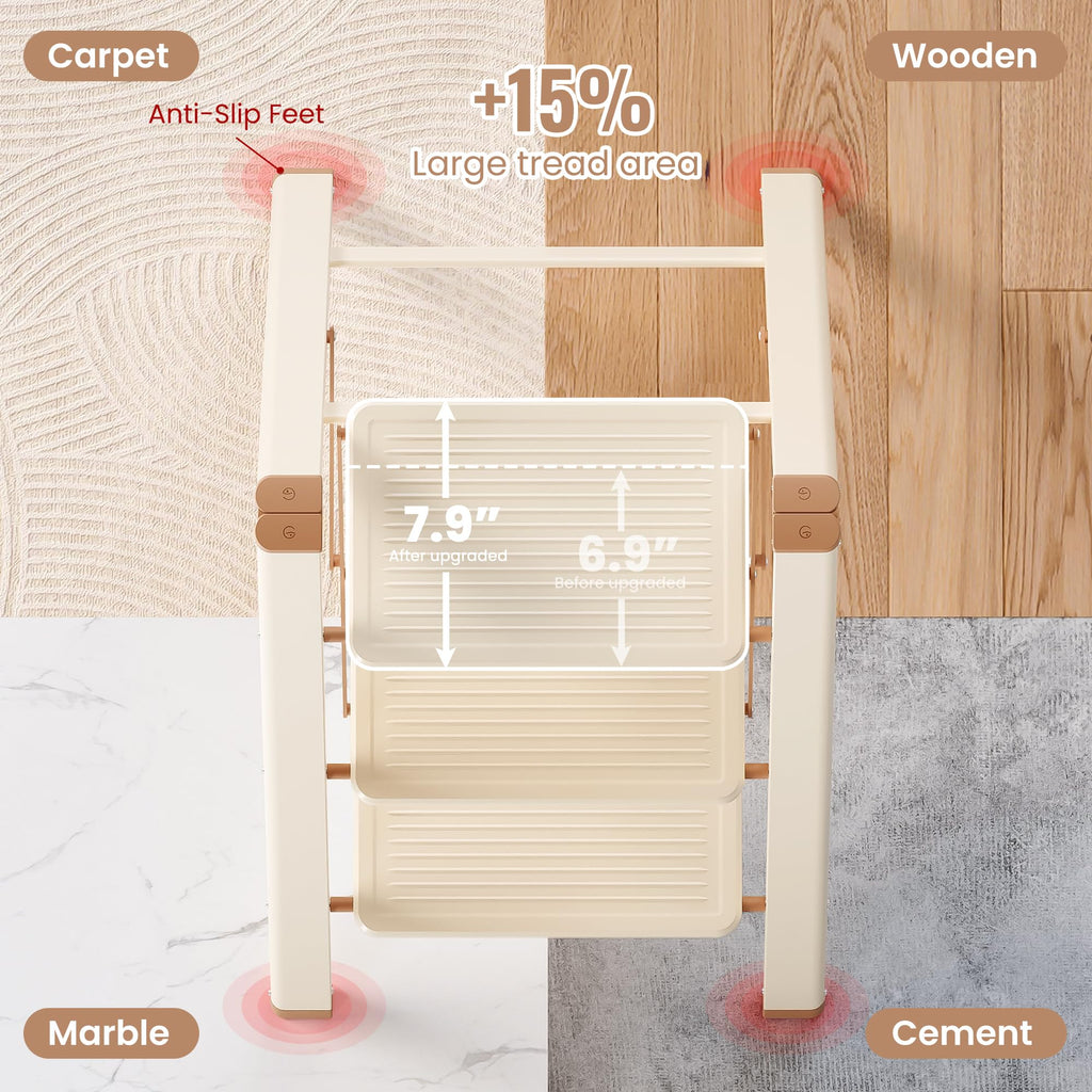 3 Step Folding Ladder with Anti Slip Pedal U742