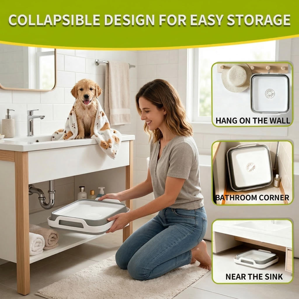 9L Collapsible Small Puppy Kitten Bath Tub M1277