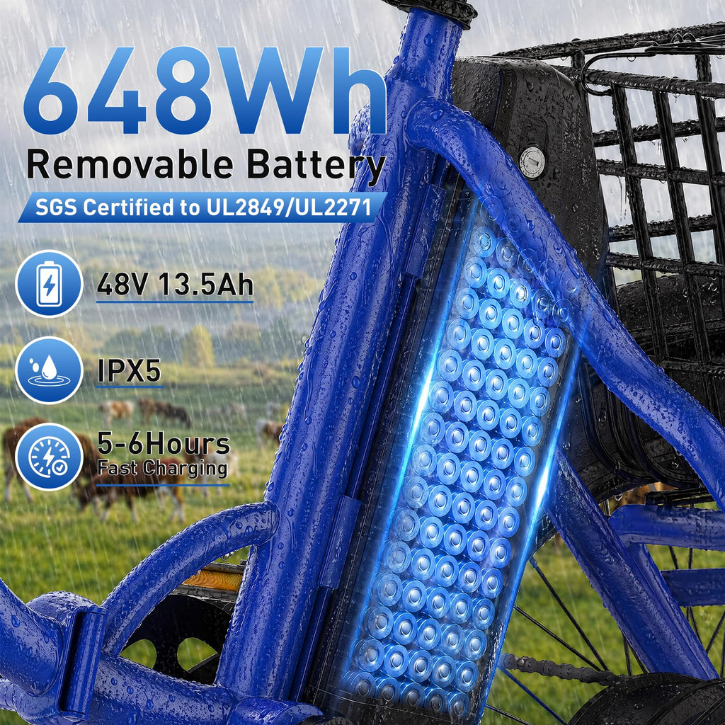 Electric Tricycle for Adults with 2 Basket Y645587