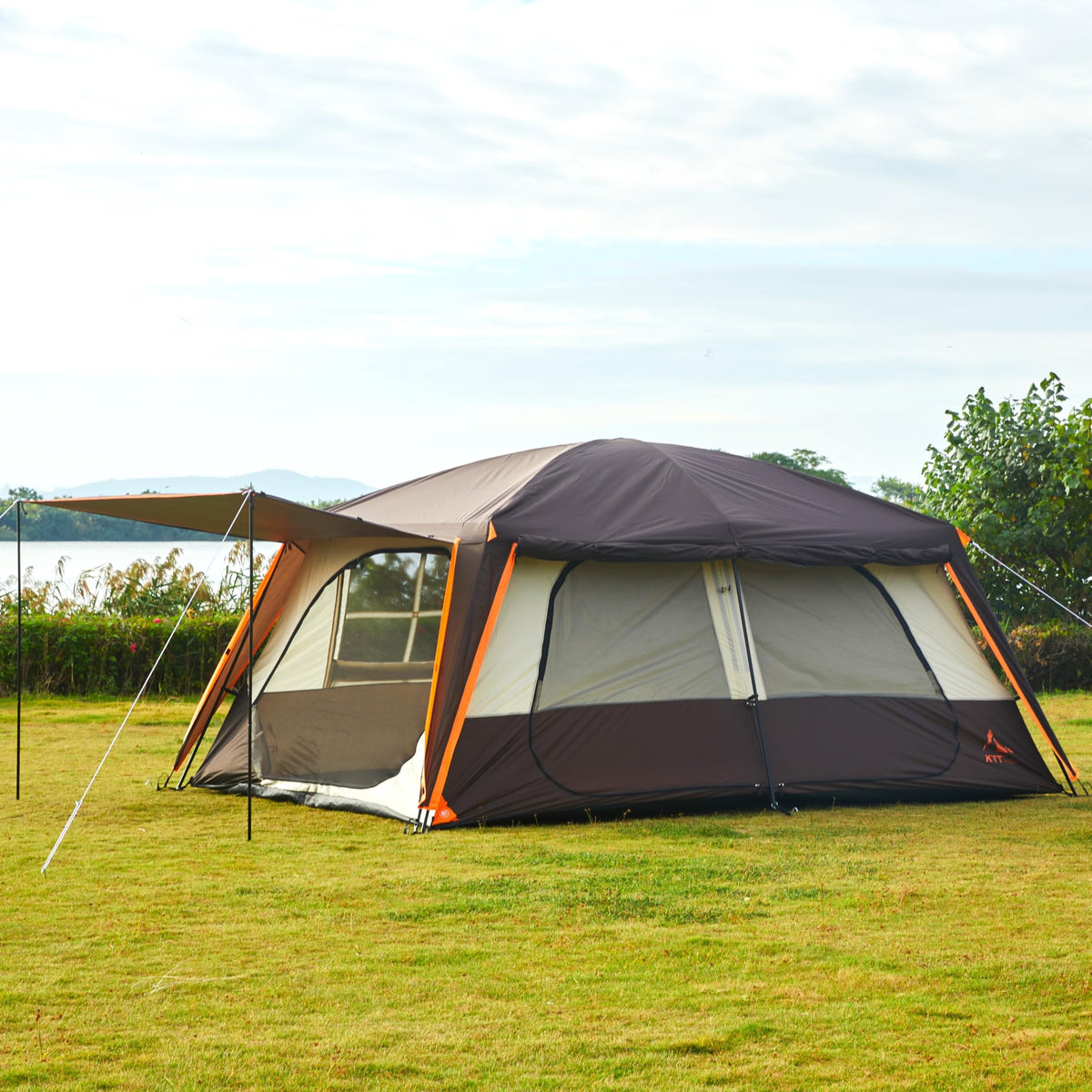 Extra Large 12-14 Person 2 Room Waterproof Double Layer Cabin Tent P601
