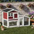 2-Tier Wooden Rabbit Hutch with Run Q105